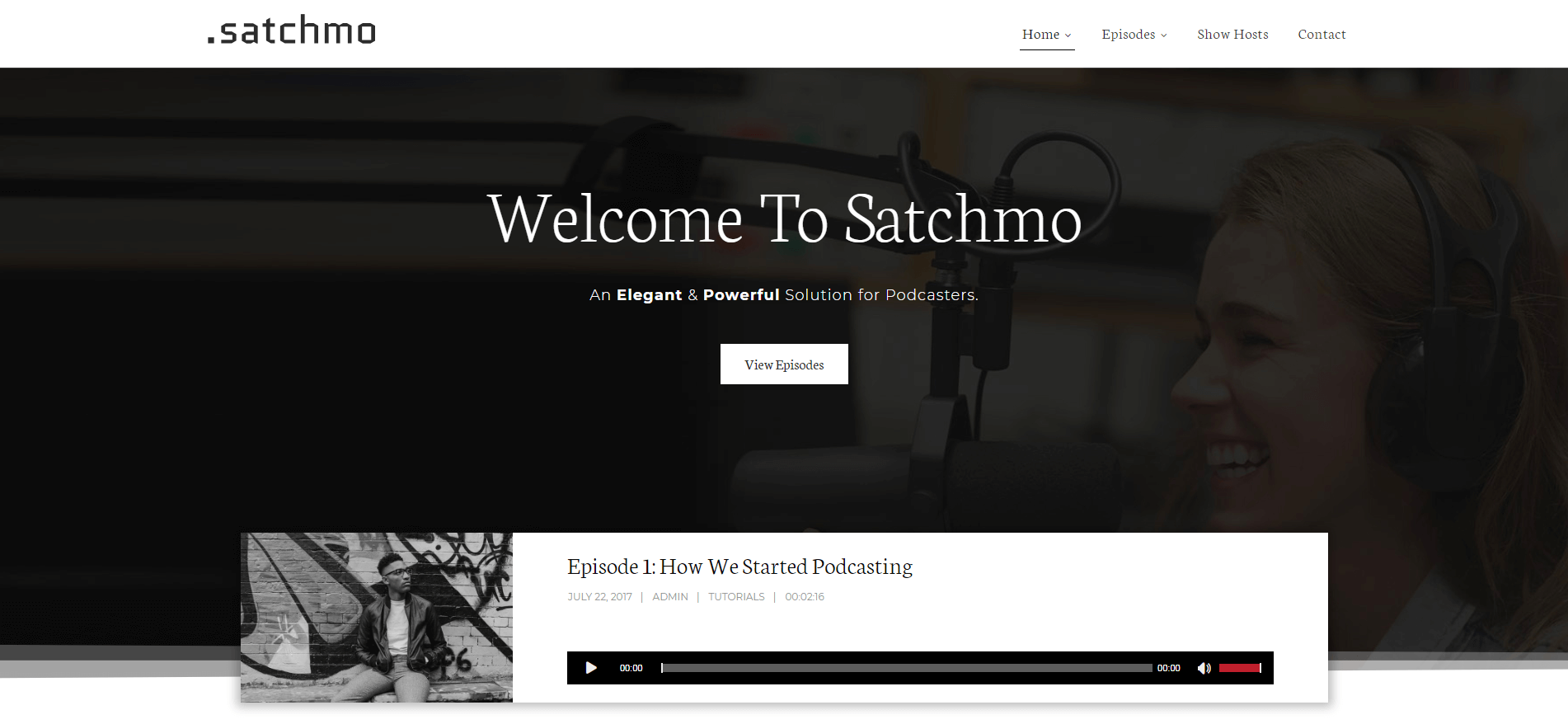 The Satchmo podcasting theme.