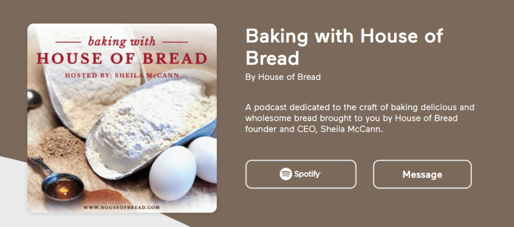 Screenshot of house of bread podcast.